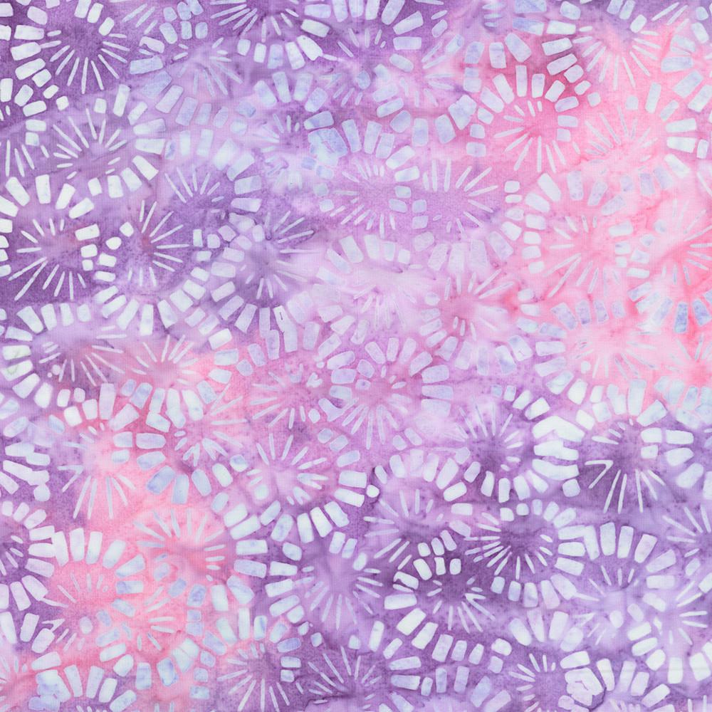 Artisan Batiks - Dancing Petals 2.5" Roll Up, RU-1330-40, Blue Purple Pink Floral Batik Jelly Roll 2.5" Precut Fabric Strips, Robert Kaufman