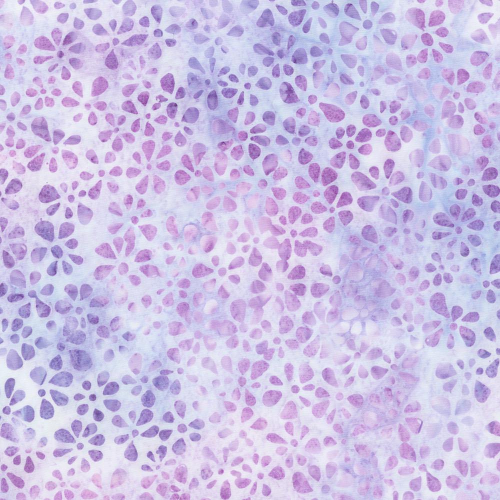 Artisan Batiks - Dancing Petals 2.5" Roll Up, RU-1330-40, Blue Purple Pink Floral Batik Jelly Roll 2.5" Precut Fabric Strips, Robert Kaufman