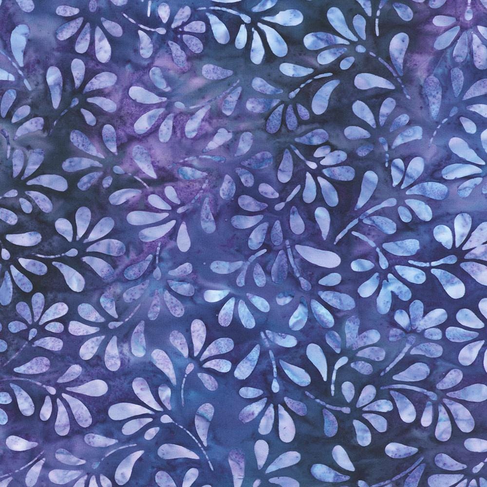 Artisan Batiks - Dancing Petals 2.5" Roll Up, RU-1330-40, Blue Purple Pink Floral Batik Jelly Roll 2.5" Precut Fabric Strips, Robert Kaufman