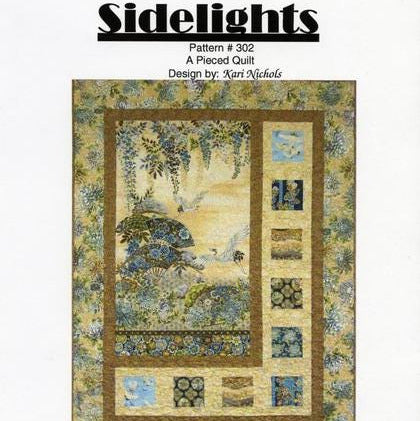 Sidelights Panel Frame Quilt Pattern, Mountainpeek Creations MPC302, 24" Panel Friendly Modern Throw Quilt Pattern, Large Print Grid Quilt
