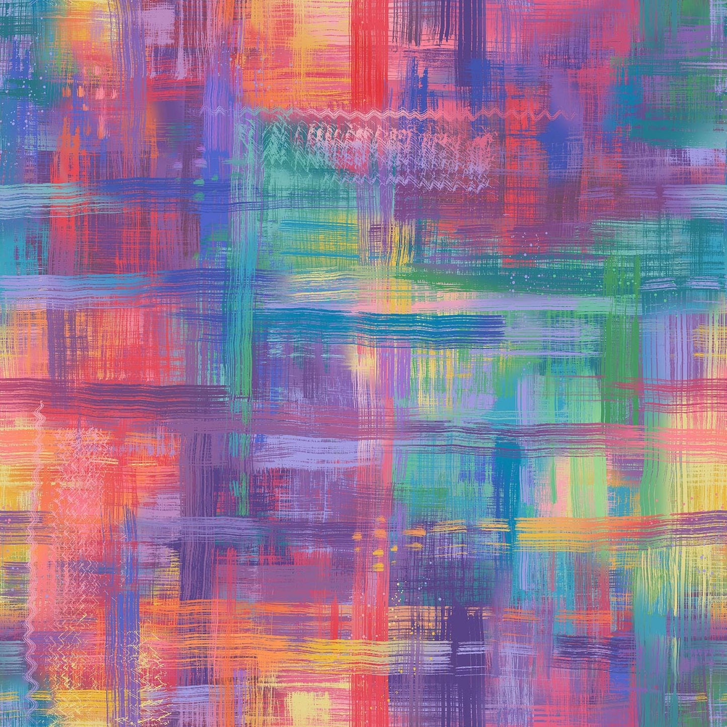 Colorfield Jewel Tones 13 Piece Fat Quarter Bundle, Maywood Studio FQ-MASCOLF-JEWEL, 18 x 22 Multicolored Abstract Brush Print Fabric Cuts