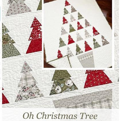 Oh Christmas Tree Quilt Pattern, The Pattern Basket TPB2419, Layer Cake Friendly Potted Christmas Xmas Tree Throw Quilt Pattern