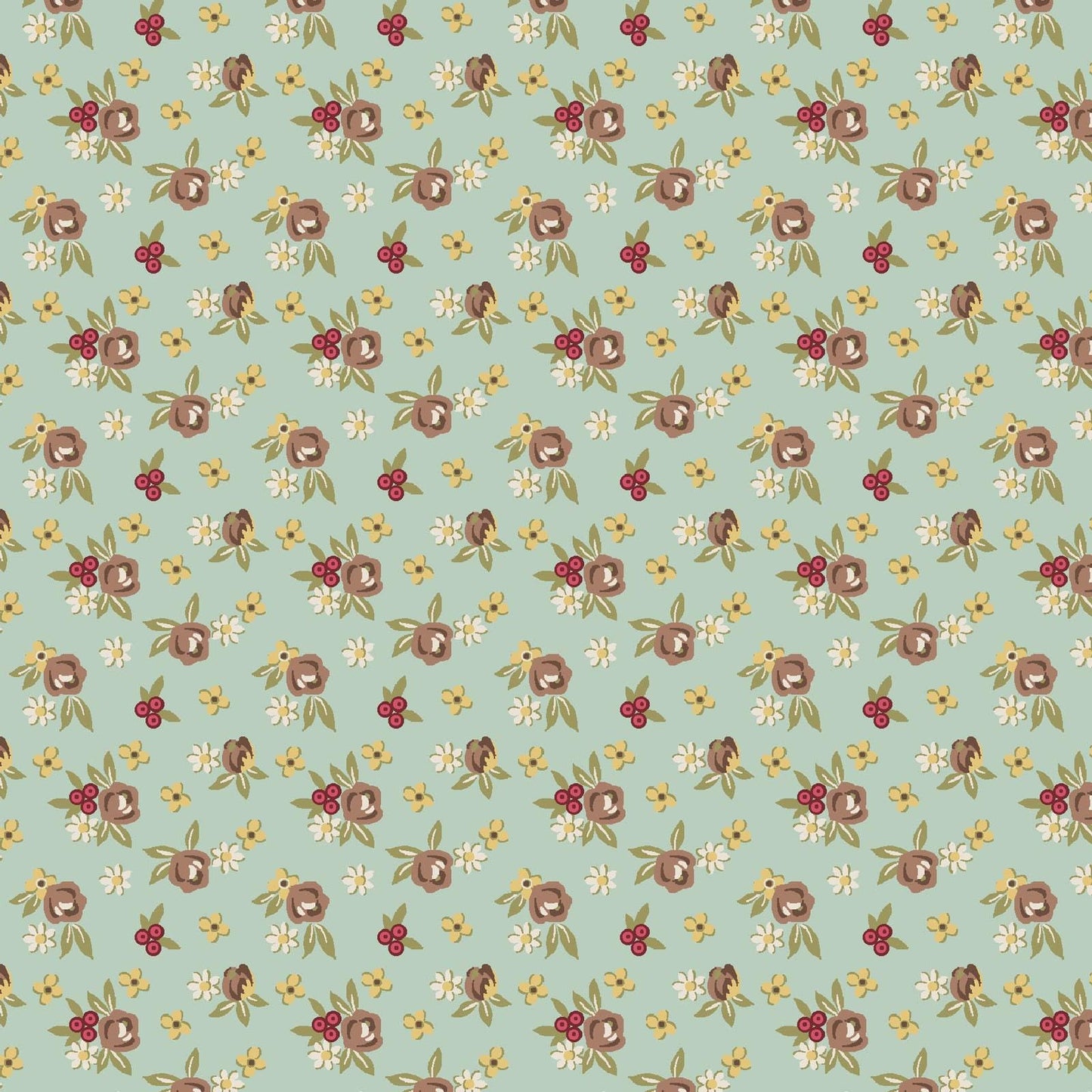 French Market 5" Charm Pack, Maywood Studio CP-MASFRMA, 5" Precut Purple Cream Brown Red Yellow Green Floral Charm Pack Fabric Squares