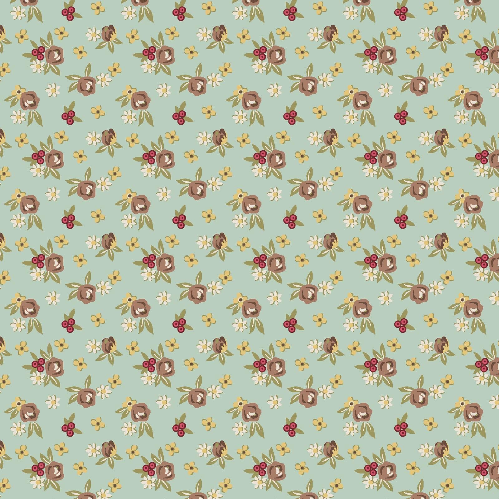 French Market 5" Charm Pack, Maywood Studio CP-MASFRMA, 5" Precut Purple Cream Brown Red Yellow Green Floral Charm Pack Fabric Squares