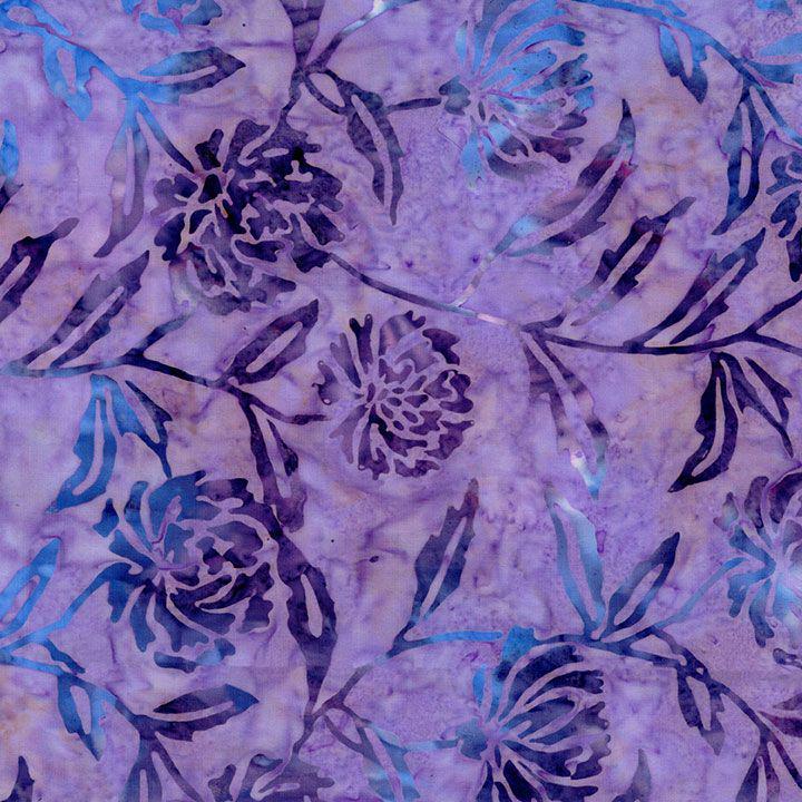 Tonga Lilac 2.5" Strips, Timeless Treasures Treat-Strip40 Lilac, 2.5" Precut Purple Blue White Batik Fabric Strips