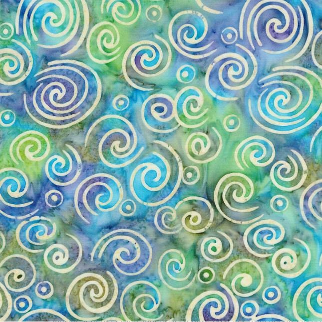 Garden Bloom Strip Pack, Island Batik, 2.5" Precut Purple Pink Green Blue Floral Batik Jelly Roll Fabric Strips