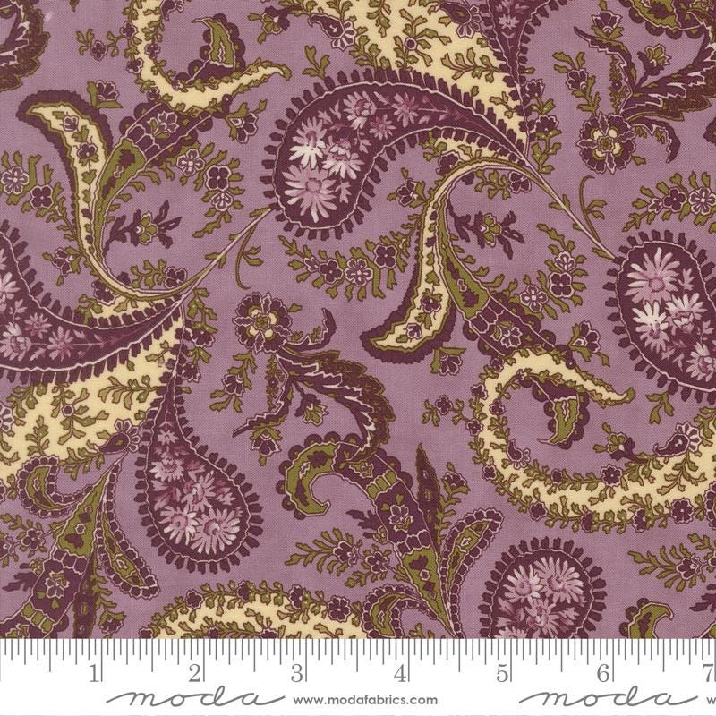 Collections for a Cause Essence 10" Layer Cake, Moda 46270PP, 10" Precut Purple Green Cream Brown Floral Paisley Fabric Squares, Marcus