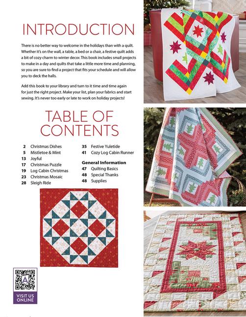 Christmas Quilting Festive Stitches Quilt Pattern Book, Annie's 141542, 9 Holiday Projects, Christmas Xmas Quilt Patterns
