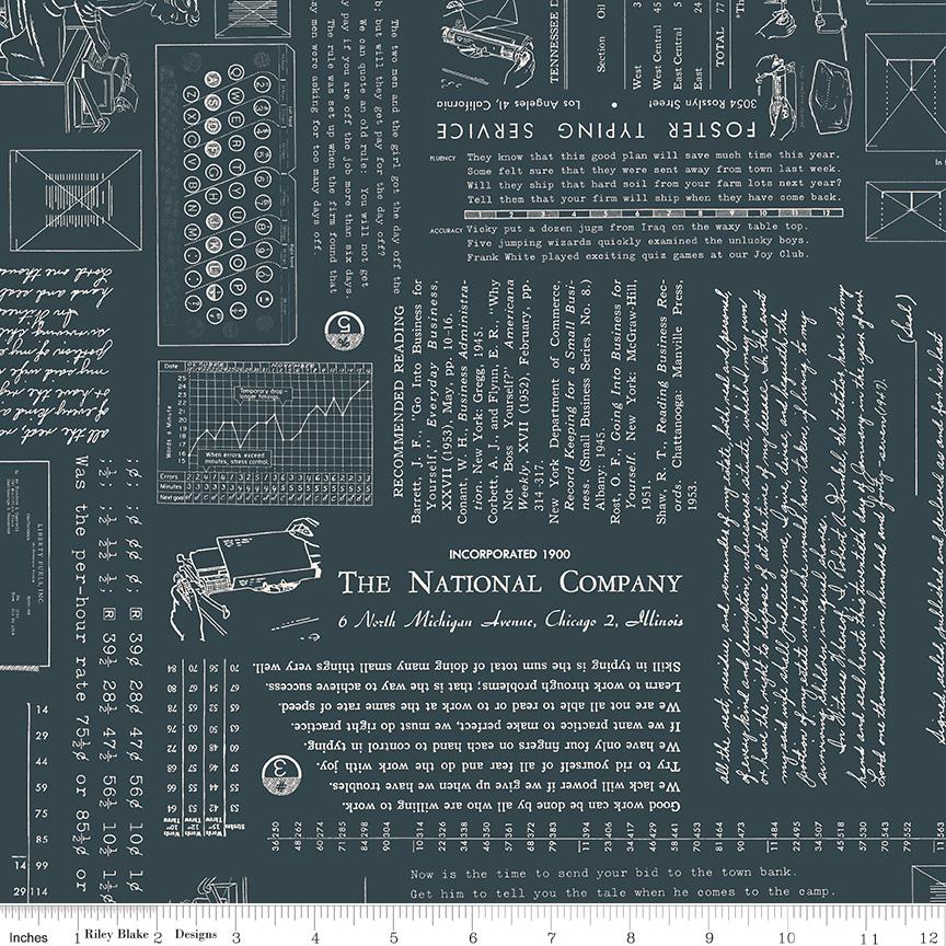 Type/ography 5" Stacker, Riley Blake 5-16850A-42, 5" Precut Low Volume Multicolored Text Quilt Fabric Squares, Lori Holt