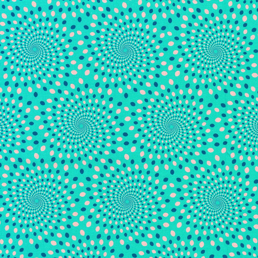 Sunflower Sonata Roll Up, Robert Kaufman RU-1342-40, 2.5" Precut Pink Teal Yellow Floral Digitally Printed Quilt Fabric, Lola & Bek