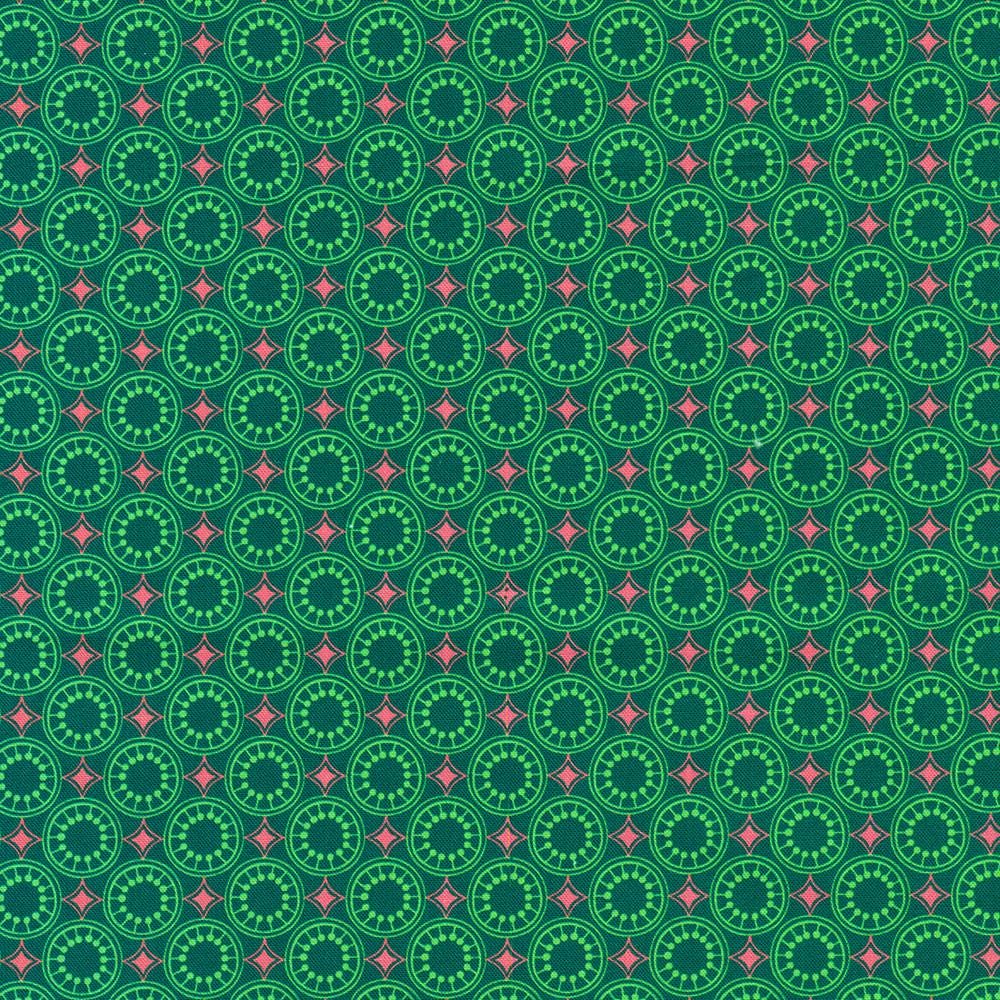 Sunflower Sonata Roll Up, Robert Kaufman RU-1342-40, 2.5" Precut Pink Teal Yellow Floral Digitally Printed Quilt Fabric, Lola & Bek