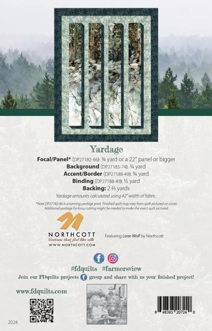 Farmer's View Quilt Pattern, Farmer's Daughters Quilts FDQ-VIEW PTN3325, Fabric Panel Friendly Easy Quilt Pattern