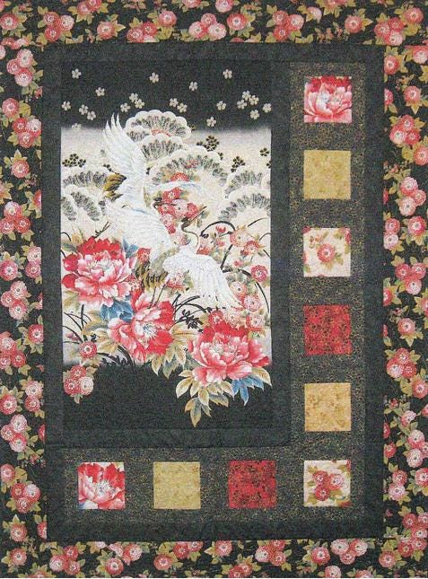 Sidelights Panel Frame Quilt Pattern, Mountainpeek Creations MPC302, 24" Panel Friendly Modern Throw Quilt Pattern, Large Print Grid Quilt