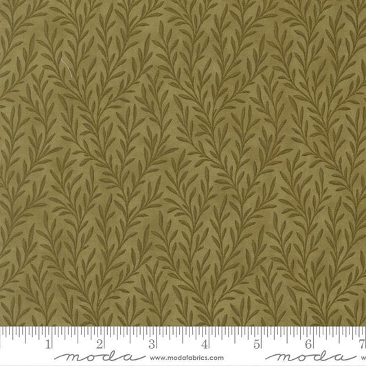 Collections for a Cause Essence - Green Vines Tonal Blender Fabric, Moda 46278 14 Clover, Reproduction Fabric, By the Yard