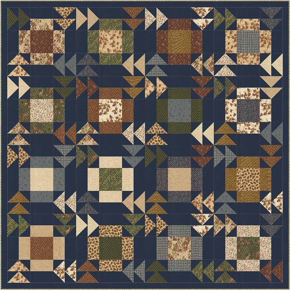 Skybound Quilt Pattern, Copper Kettle Quilt Co CKQ2402, Fat Quarter FQ Friendly Runner Baby Lap Throw Quilt Pattern, Flying Geese Quilt