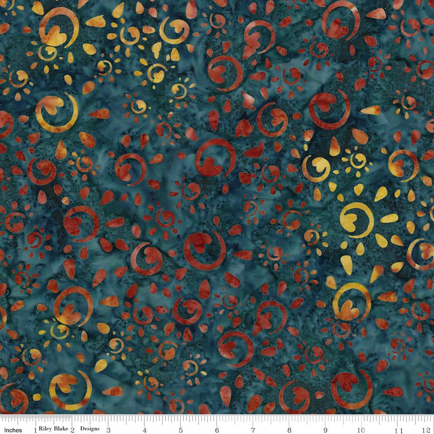 Expressions Batiks Places You'll Go - Western Reflections 5" Stacker, Riley Blake 5-23507-42, 5" Precut Multicolored Batik Fabric Squares