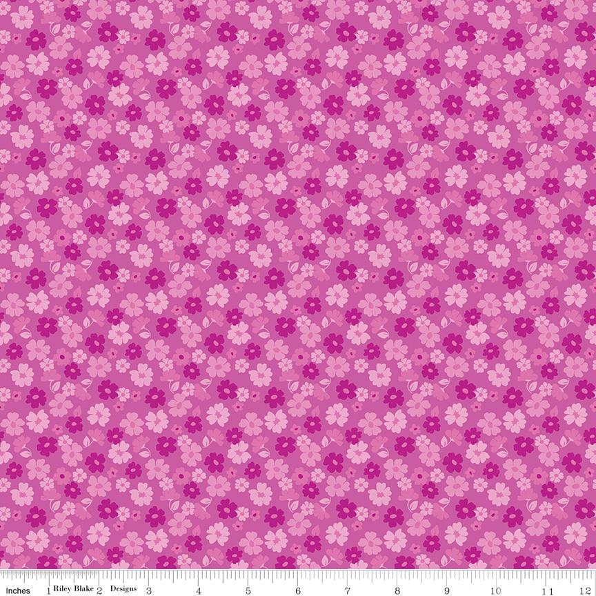 Zinnias 10" Stacker, Riley Blake 5-16690-42, 10" Precut Bright Floral Layer Cake Fabric Squares, Lila Tueller