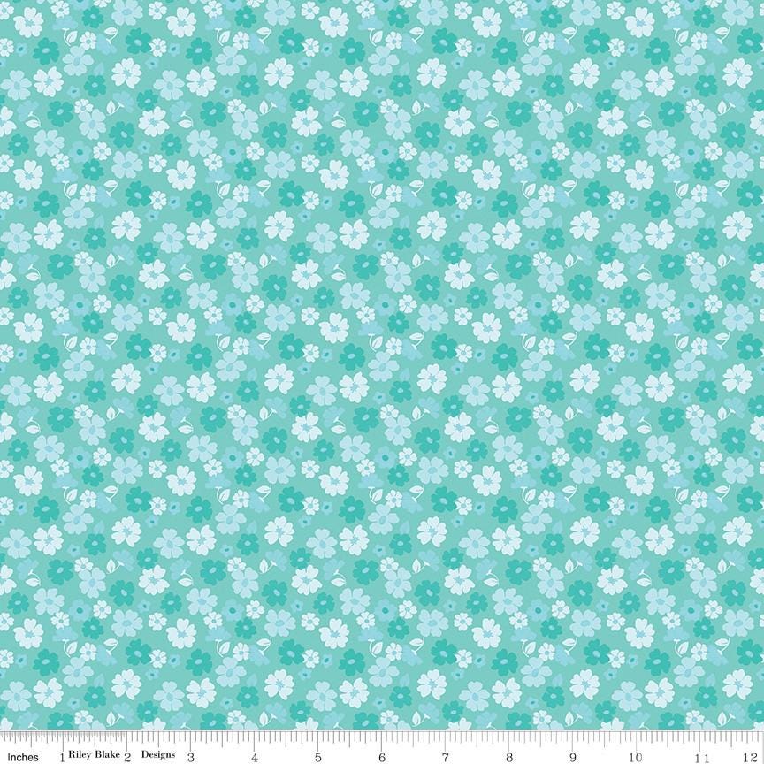 Zinnias 5" Stacker, Riley Blake 5-16690-42, 5" Precut Bright Floral Charm Pack Fabric Squares, Lila Tueller