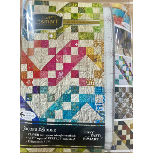 Jacob's Ladder Classic Pack, Quiltsmart QS20030, Printed Fusible Interfacing, Easy Lap Twin or Table Runner Quilt Kit