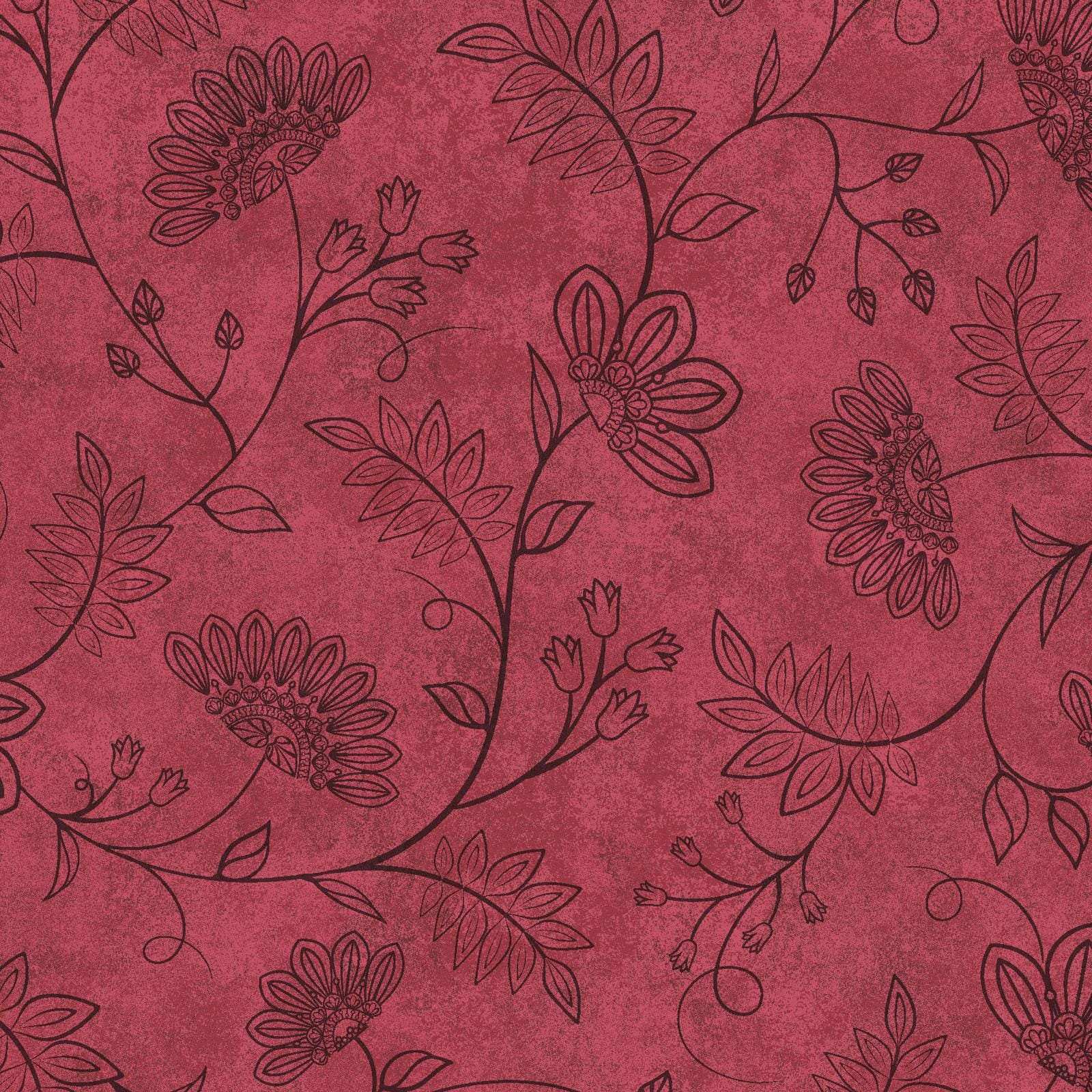 Operetta 5" Charm Pack, Maywood Studio CP-MASOPER, 5" Precut Black Burgundy Pink Floral Charm Pack Fabric Squares, Monique Jacobs