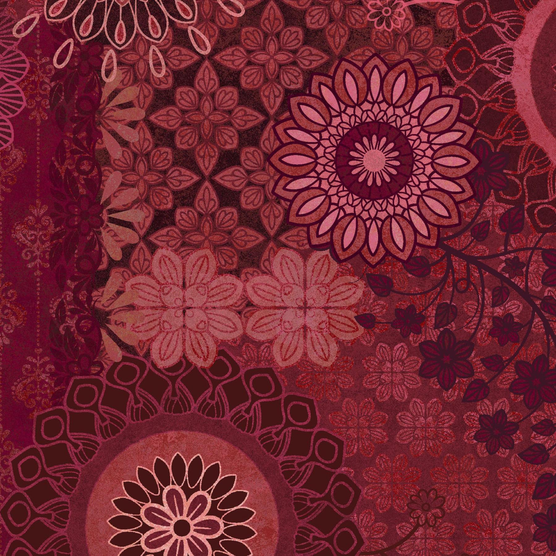 Operetta 5" Charm Pack, Maywood Studio CP-MASOPER, 5" Precut Black Burgundy Pink Floral Charm Pack Fabric Squares, Monique Jacobs