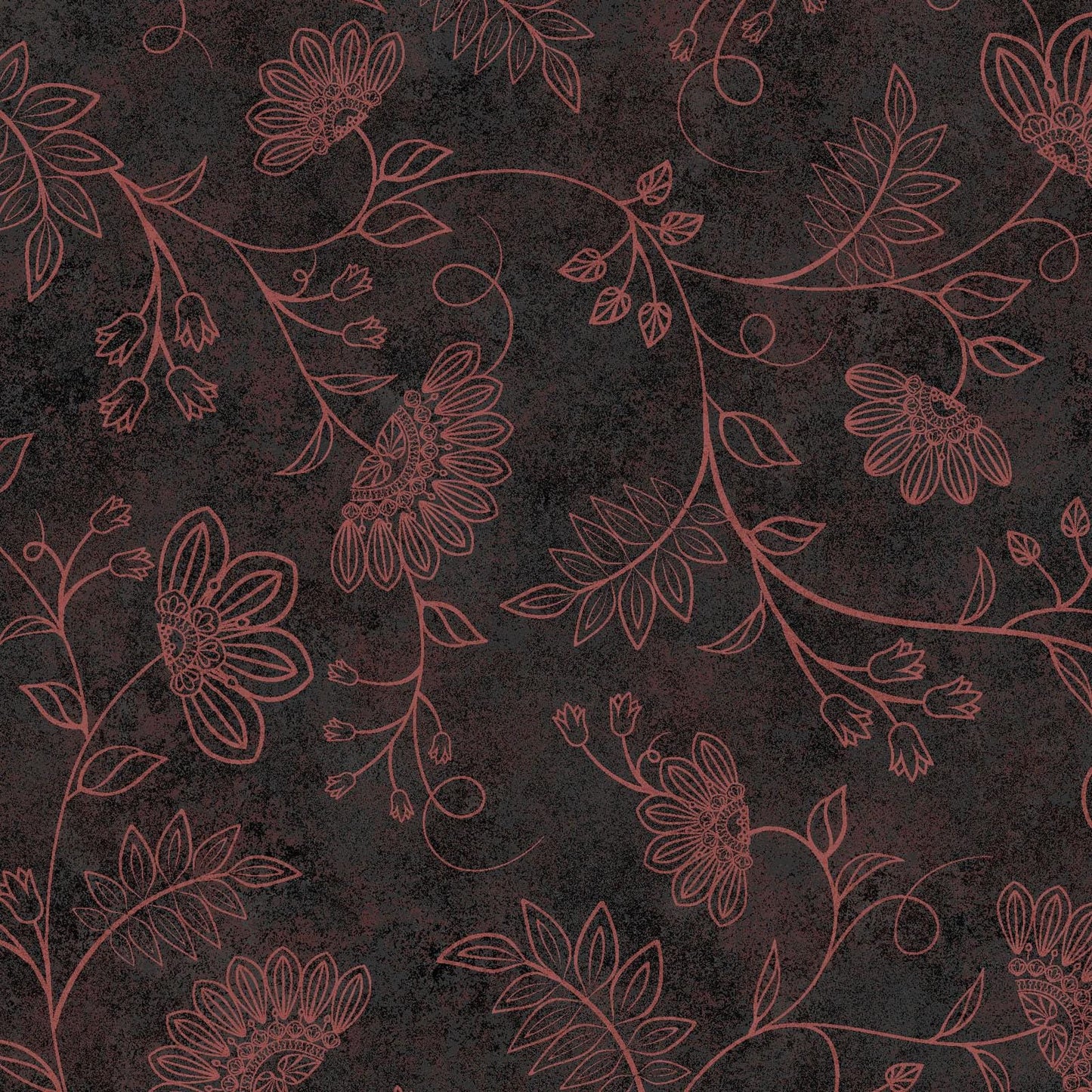 Operetta 5" Charm Pack, Maywood Studio CP-MASOPER, 5" Precut Black Burgundy Pink Floral Charm Pack Fabric Squares, Monique Jacobs