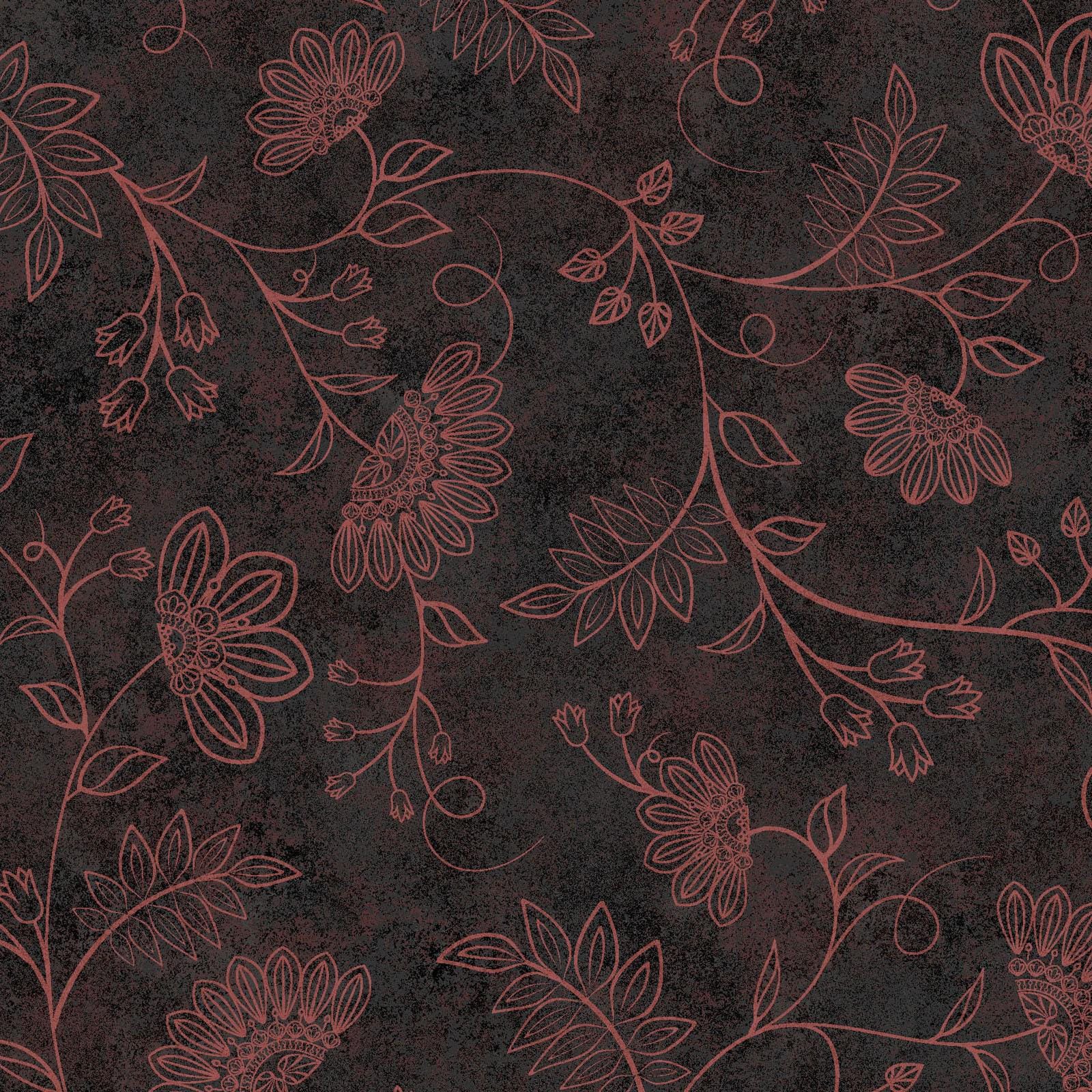 Operetta 5" Charm Pack, Maywood Studio CP-MASOPER, 5" Precut Black Burgundy Pink Floral Charm Pack Fabric Squares, Monique Jacobs