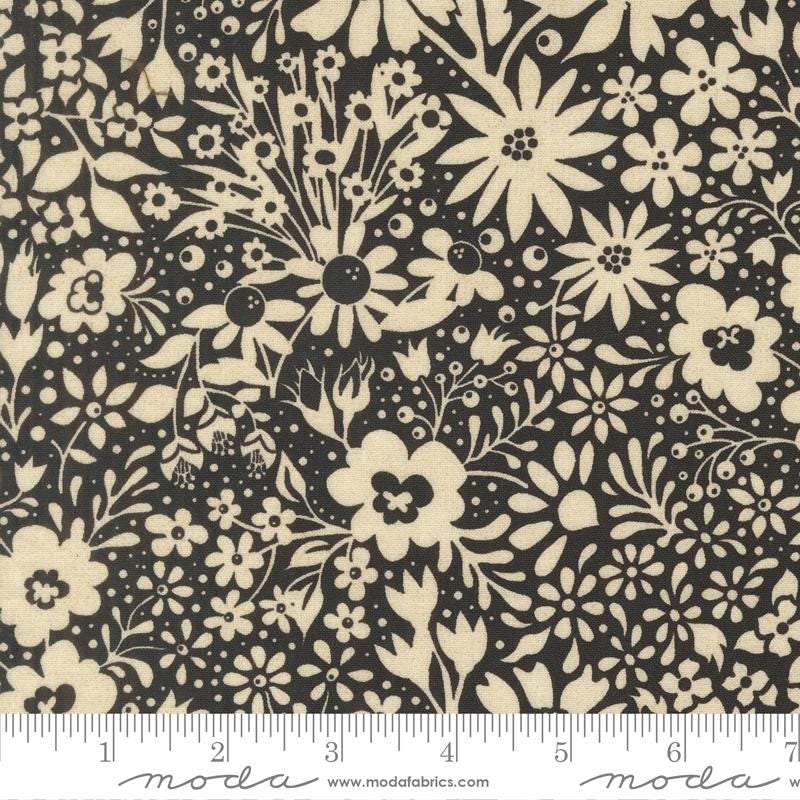 Posh Jelly Roll, Moda 30770JR, 2.5" Precut Black Brown Cream Gray Floral Jelly Roll Fabric Strips, BasicGrey