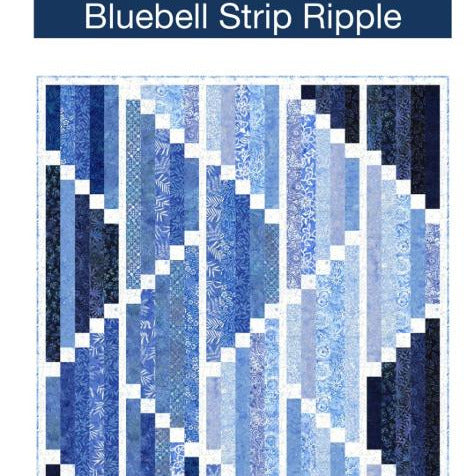 Bluebell Strip Ripple Quilt Pattern, Pine Tree Country Quilts PT2142, Jelly Roll Friendly Modern Throw Quilt Pattern, Strip Quilt Pattern