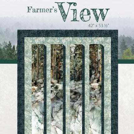 Farmer's View Quilt Pattern, Farmer's Daughters Quilts FDQ-VIEW PTN3325, Fabric Panel Friendly Easy Quilt Pattern