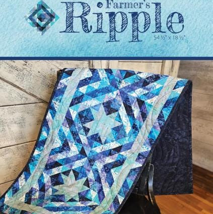 Farmer's Ripple Table Runner Quilt Pattern, Farmer's Daughters Quilts FDQ-RIPPLE, Precuts Friendly Star Table Quilt Pattern