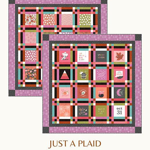 Just a Plaid Quilt Pattern, Copper Kettle Quilt Co CKQ2404, Layer Cake Panel Blocks Friendly Throw Quilt Pattern
