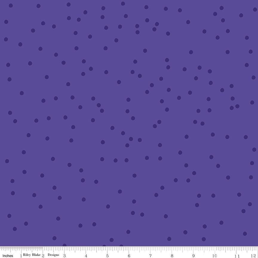 On the Dot 5" Stacker, Riley Blake 5-17030-42, 5" Precut Low Volume Polka Dots Rainbow Quilt Fabric Squares, Sew Yeah