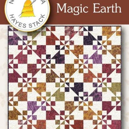 Magic Earth Quilt Pattern, Needle Hayes Stack NH2420, Layer Cake Friendly Pinwheels Throw Quilt Pattern, Tiffany Hayes