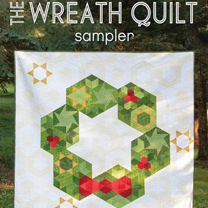 The Wreath Sampler Quilt Pattern, The Quilted Life TQL10023, Fat Quarter Yardage Friendly Christmas Wreath Lap Quilt Pattern, Diamond Mini