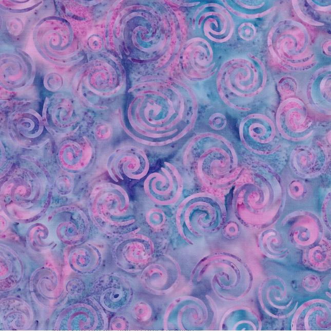 Garden Bloom Stack, Island Batik, 10" Precut Pink Blue Purple Green Turquoise Floral Batik Layer Cake Fabric Squares