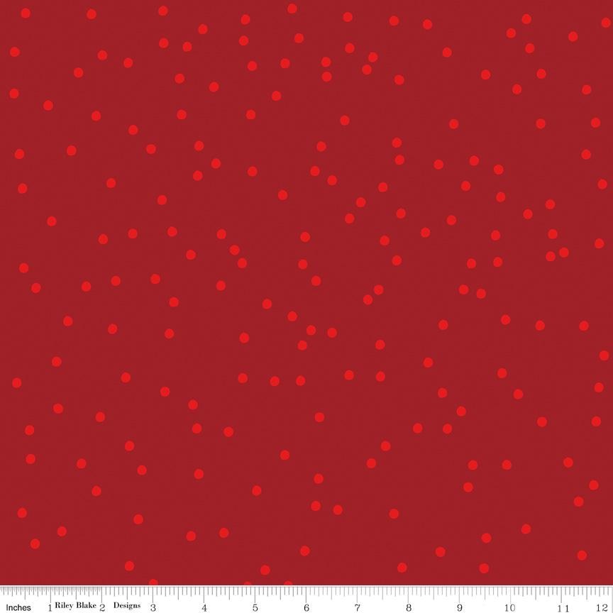 On the Dot 5" Stacker, Riley Blake 5-17030-42, 5" Precut Low Volume Polka Dots Rainbow Quilt Fabric Squares, Sew Yeah