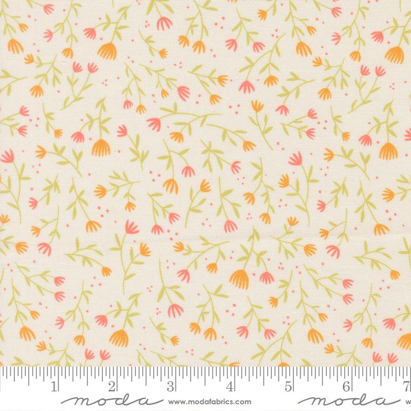 Floral Fondant 5" Charm Pack, Moda 14130PP, 5" Precut Purple Yellow Mint Floral Charm Pack Fabric Squares, Linn Warme