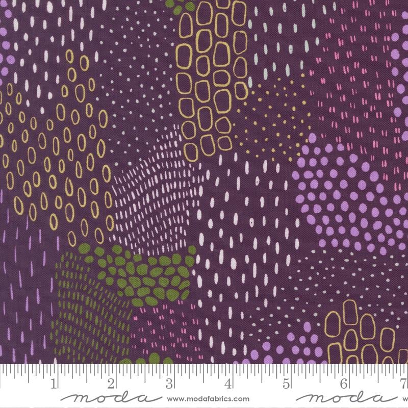 Floral Fondant 5" Charm Pack, Moda 14130PP, 5" Precut Purple Yellow Mint Floral Charm Pack Fabric Squares, Linn Warme