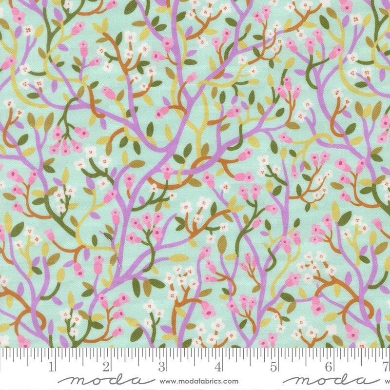 Floral Fondant 10" Layer Cake, Moda 14130LC, 10" Precut Pink Green Purple Aqua Floral Fabric Squares, Linn Warme