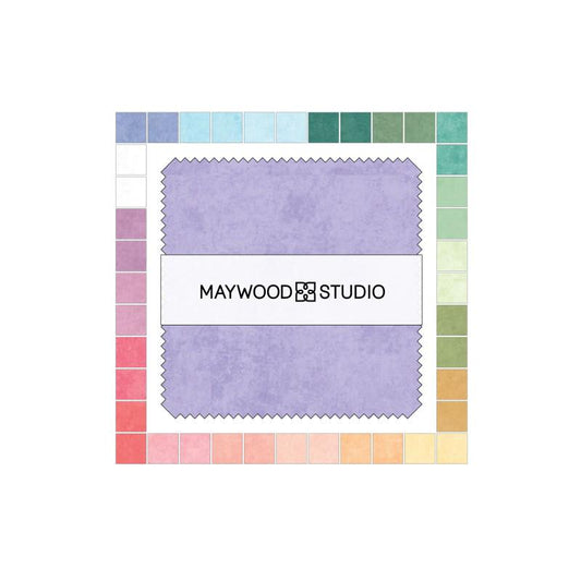 Shadow Play Minerals 5" Charm Pack, Maywood Studio CP-MASSHP-MINS, 5" Precut Solidish Pastel Charm Pack Fabric Squares