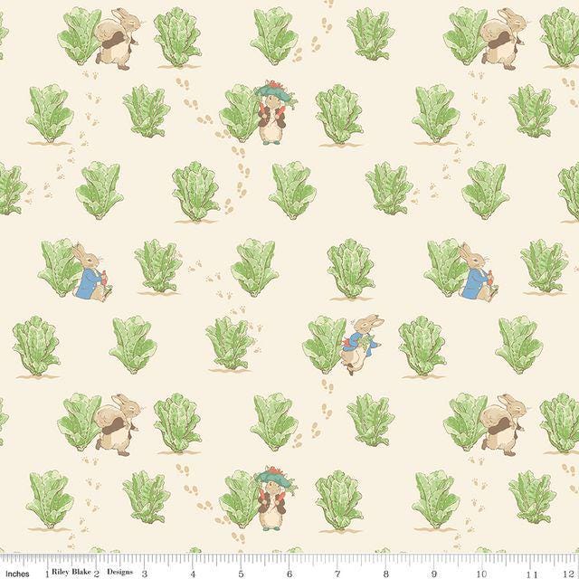 Peter Rabbit and Benjamin Bunny 5" Stacker, Riley Blake 5-17250-42, 5" Storybook Beatrix Potter Peter Rabbit Precut Fabric Squares