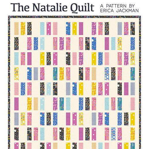 The Natalie Quilt Pattern, Kitchen Table Quilting KTQ185, Scraps Fat Quarter Eighths Friendly Modern Strip Quilt Pattern, Erica Jackman