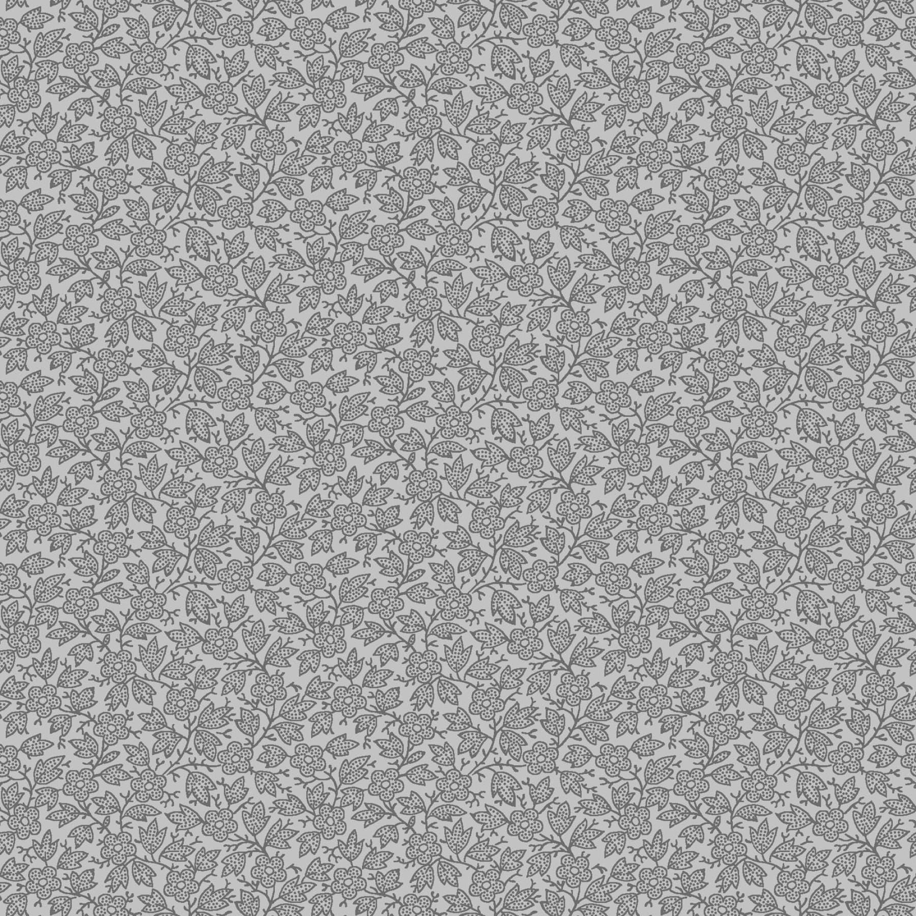 Moonlit Walk 10" Squares, Maywood Studio SQ-MASMOON, 10" Precut Black Gray White Floral Layer Cake Fabric Squares