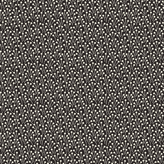 Marlowe - White Dots on Black Fabric, Maywood Studio MAS10946-J, Black White Blender Fabric, By the Yard