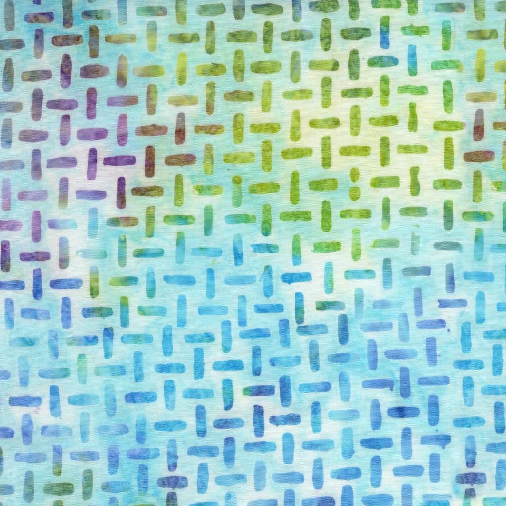 Garden Gate Strip Pack, Island Batik, Batik Jelly Roll, 2.5" Precut Blue Purple Green Batik Fabric Strips