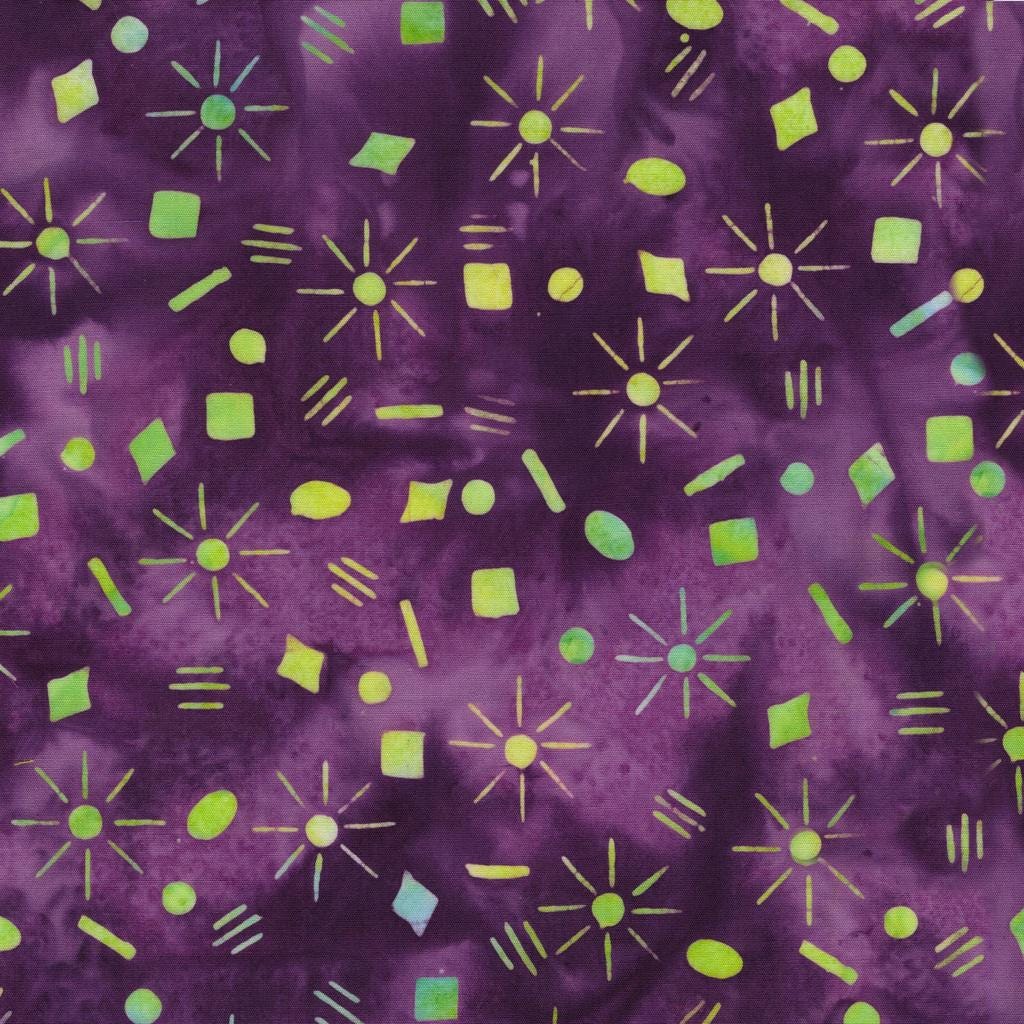 Garden Gate 10" Stack, Island Batik, Precut 10" Blue Purple Green Batik Batik Layer Cake Fabric Squares