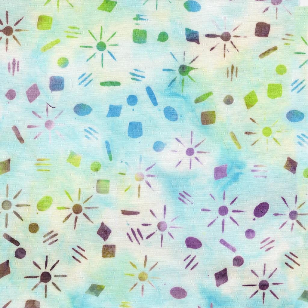Garden Gate 10" Stack, Island Batik, Precut 10" Blue Purple Green Batik Batik Layer Cake Fabric Squares