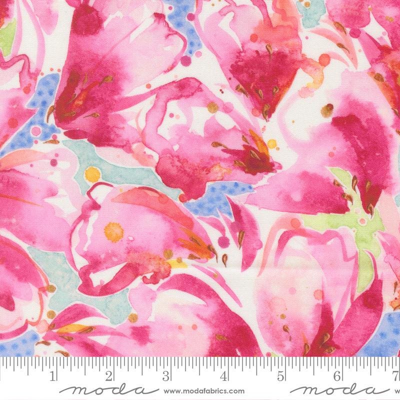 Soulstice 10" Layer Cake, Moda 39860LC, 10" Precut Watercolor Floral Fabric Squares, Spring Layer Cake Fabric, Create Joy Project