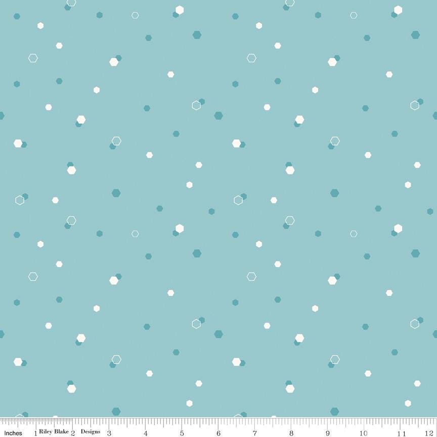 Homage 5" Stacker, Riley Blake 5-17220-42, Precut 5" Pink Green Peach Aqua Blue Floral Fabric Squares, Fran Gulick, Cotton and Joy